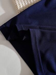 Tween Boy Striped Short Sleeve Casual Polo Shirt - Royal Blue - View 5