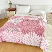 1件加厚波西米亚风提花仿毛皮绒毯，柔软保暖，可作床上用品或披肩，适用于客厅、卧室、宿舍、办公室、汽车、旅行、野餐、聚会等各种场合，四季皆宜。 - 淺粉色 - 查看 9