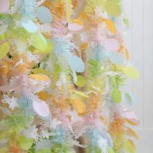 1件/2件装 59.05英寸复活节装饰花环 - 彩色蛋形装饰金属丝花环，用于节日装饰 - 復活節蛋毛條 - 查看 4