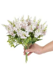 1 Bunch Artificial Lavender Flower Bouquet, New Year Bouquet, Faux Hydrangea, Suitable For Room Decor, Autumn Decor, Garden Center Decor, Party, Gift, Bride Wrist Corsage, Harvest Festival, Decor, Wedding Decor, DIY Flower Wall Backdrop, Valentine's Day Gift, Decorative Accessory, Front Yard Decor - Baby Pink - View 5