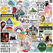 50pcs Funny Expression Stickers, Adorable Cartoon Creative Decorative Stickers, Suitable For Decorating Notebooks, Phone Cases, Skateboards, Guitars, Party Supplies, Luggage, Boxes, Helmets, Envelopes, Etc. DIY Decorative Stickers, Also Can Be Used As Christmas, Halloween And Birthday Gifts. - Multicolor - View 2