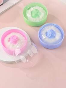 2pcs/1pc Velvet Powder Puff, Powder Puff Box, Hair Salon Cleaning Powder Puff, Talcum Powder Puff Box, Inexpensive, Christmas Gift, Cosmetics, Makeup Tools, Cheap Goods, Gifts, Women Gifts, Christmas Gift - Multicolor - View 5