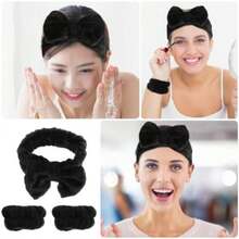 FOMIYES Paños Faciales Para Lavarse La Cara Diadema Diadema De Pelo Microfibra Lavado De Cara Muñequera Fuzzy Mujeres Maquillaje s Toalla De Spa Para El Cabello(default) - Multicolor - Ver 8