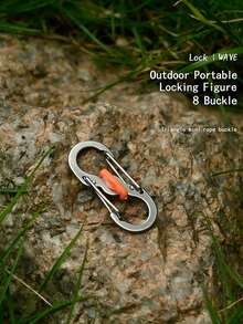 10/5/1pcs Outdoor Portable Locking 8-Shaped Carabiners - Stainless Steel Heavy Duty Anti-Theft Anti-Drop S-Shaped Keychain, Locking Mechanism, Lightweight Backpack Hanging Clips, Suitable For Camping, Hiking, Backpacking, Picnicking, Everyday Outdoor And Indoor Use - Multicolor - View 7