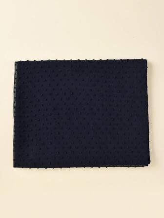 1pc Women's Soft Jacquard Chiffon Scarf, Casual Arabic Long Shawl, Conservative Solid Color Headscarf Suitable For Daily Use