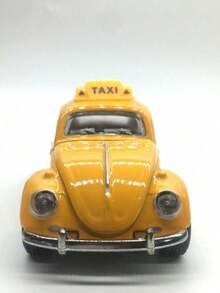 Miniature Metal Friction-Powered Toy Car - 黃色 - 查看 3