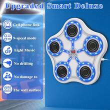 Máquina de boxeo musical de 9 velocidades, máquina de boxeo de pared para niños, máquina de entrenamiento de boxeo inteligente con Bluetooth y guantes de boxeo, equipo de entrenamiento de boxeo para el hogar, la oficina y el gimnasio - Multicolor - Ver 5