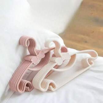 10PCS Portable Display Hanger For Children's Clothes, Plastic Jacket Hanger For Baby Apparel Organizer