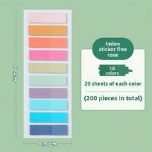 3200pcs Morado Colorful Transparent Memo Pads - Cute Categorized Stickers With Question Mark And Heart Designs, Ideal For Study Notes, Indexing And Organization. Learning Stickers: Fun Design, Paper Material, Perfect For Back To School Season Scrapbook Supplies Scrapbooking - Multicolor - View 11