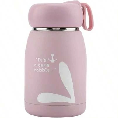 XGJMini Bota de Agua de 320 Ml Taza de Vacío con Patrón Lindo de Acero Inoxidable Portátil Taza Bota de Agua para Niños Pequeños Niñas y Niños en Interes y Exteres