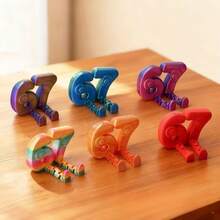 1个67位数字3D打印摆件，关节可动人偶，可摆出不同姿势，适用于桌面、家居、派对和生日礼物等场合的数字装饰（颜色随机发送） - 彩色 - 查看 2