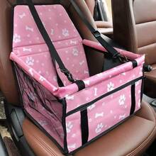 Dog Car Seat, Travel Pe-Style Dog Booster Seat, Breathable Dog Car Seat, With Adjustable Seat Belt Design, Travel Dog Car Seat Specially For Small Dt Cageogs - Hồng - Xem 1