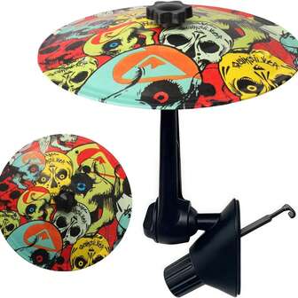 Utformad för musikfantaster! 10-ljuds mini-trumformade bilavgasklämmor, dekorativa tillbehör till metallcymbaler, universella luftventilationskreativa ornament, punkrock-inspirerade presenter till jul och fars dag