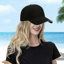 1pc Sharp K- Logo Baseball Cap, Casual Hat, Machine Washable, Very Suitable For Running, Fitness, Outdoor Sports Travel Hat - 黑色 - 查看 6