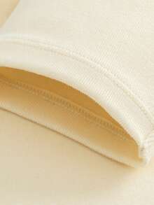 mini bala Baby Girl Cartoon Bear Print Thermal Leggings, High Stretch Warm Pants For Winter - Vanilla White - View 8