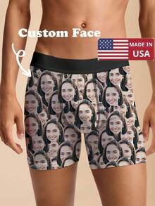 1pc Custom Valentine's Day Boxers For Men, Personalized Men's Underwear, Custom Boxer Briefs, Personalized Boxers For Husband, Custom Funny Faces Boxers Briefs, Valentine Gift, Anniversary Gift, Birthday Gift, Wedding Gift, Best Friend Gift, Gift For Boyfriend, Gift For Husband, Gift For Him,Gymboy - Nhiều màu - Xem 1