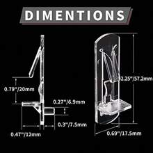 50 Pcs Plastic Locking Shelf Pins 6.9mm 3/4 Clear Plastic Locking Shelf Support Nail Clips For 6.8-6.9mm Diameter Nail Holes And Slightly Larger Than 20-21mm Cabinet Shelves - As Pic - View 4