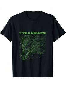 Camiseta negra de árbol negativo tipo O - Negro - Ver 6