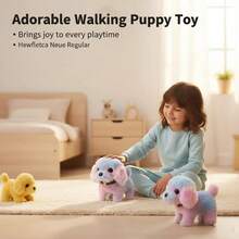 2026 New Electric Toy Puppy With Multiple Accessories Set, Includes Leash Bone Bow, Realistic Walking Barking Wagging Tail Interactive Plush Pet Dog For Home Entertainment And Holiday Gift - Multicolor - View 10