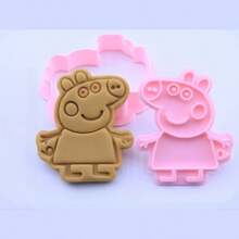 Peppa Pig 小猪佩奇卡通饼干模具，3D家用烘焙饼干研磨器裱花袋DIY烘焙工具，水果造型饼干模具，可爱厨房小工具，卡哇伊生日礼物