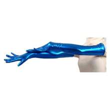 Women's Shiny Metallic Spandex Gloves - Multicolor 349 - View 2