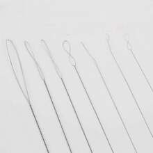 7pcs Stainless Steel Beading Needles Set, Suitable For Fine Beads, DIY Jewelry Making Tools, Durable And Flexible