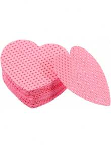 2000/1000/200pcs Nail Cleaning Wipes - Professional Lint-Free Nail Polish Remover Pads, UV Gel Cleansing Tissues, Unscented Manicure Prep And Finishing Cleaning Tool (Heart Shape) - Pink - View 8