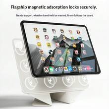 适用于 iPad A16（第 11 代/2025 款）、iPad Air 11 英寸（M3/M4/M5）、iPad Pro 13 英寸/12.9 英寸（第 4 代/第 5 代）、iPad Mini A17 Pro 的智能保护套，带磁吸功能。 - 米色 - 查看 3