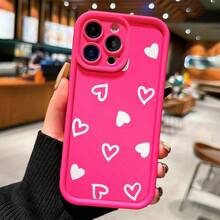 Funda de teléfono a prueba de golpes Funda de teléfono: Patrón de corazón rojo rosa de bambú alto impreso TPU funda de precisión a prueba de golpes de cuerpo completo para Apple  6/7/8/X/Xs/Xr/Xs Max/11/12/13/14/15/16 Pro Max, funda de teléfono suave, ligera y ajustada a prueba de golpes - 1 pieza - Ver 6