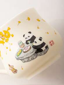 1 pieza Taza de alta calidad, hermosa taza para el té de la tarde, taza de café doméstica linda y divertida, taza con asa personalizada y creativa, vaso de agua - Multicolor - Ver 5