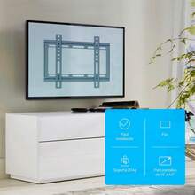 SOPORTE PARA PANTALLAS  DE 14 A 42 PULGADAS ULTRA DELGADO IDEAL PARA MONITORES Y PANTALLAS QUE UTILIZAN EL ESTANDAR VESA: 50X50 /75X75 / 100X100 / 200X100 / 200X200 mm HASTA 20KG - Negro - Ver 2