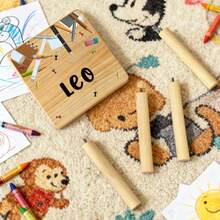 Childlike Wooden Custom Bench |Suitable For Gifts For Babies.There Are A Variety Of Patterns And Styles, Suitable For Children's Rooms.Support Name Customization, Print The Baby's Name On The Bench, Full Of Ceremony~ Stable Solid Wood Legs + Rounded Corners, And Practical.