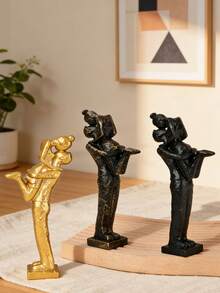 古典风格金色情侣拥抱树脂摆件——浪漫家居装饰，可摆放在客厅茶几、卧室书架和办公桌上。是周年纪念日/结婚纪念日和情人节的完美礼物，为温馨空间增添浪漫气息。 - 彩色 - 查看 8