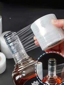 1 Roll, 32000cm Wide Stretch Shrink Film Roll, No Heat Required For Bottle Sealing, Suitable For Bottle Packaging Consumables, Can Be Used For Bottles, Cans And Glass Bottles. High Strength Plastic Film, Plastic Film, Sealing Film - Multicolor - View 12