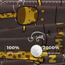 1条棕色长颈鹿图案法兰绒毯，独特有趣，现代简约设计，可定制您的名字，是送给朋友和爱人的优质礼物 - 柔软、轻盈、保暖，四季皆宜 - 适用于床、沙发、办公室、户外露营和旅行 - 多功能毯子、披毯、装饰毯 - 彩色 - 查看 9