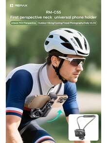 REMAX RM-C55 頸掛式免持拍攝裝備 多向軸臂靈活構圖 適配直播記錄 便攜式高效工作流程 灰色 - 灰色 - 查看 5