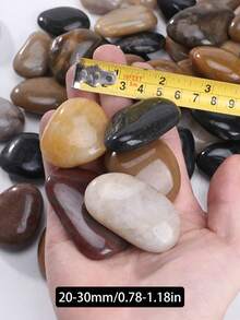 100g/200g/500g/800g Polished Colorful Pebbles For Aquarium Decoration, 6-30mm Smooth Stones Suitable For Fish Tank, Turtle Tank, Glass Container, Terrarium Landscaping. Ideal For Decorations For Ramadan, Easter, Mother's Day, Valentine's Day, Christmas, Halloween And More. Can Also Be Used For Indoor/Outdoor Plants, Vases, Planters - Multicolor - View 20