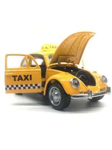 Miniature Metal Friction-Powered Toy Car - 黃色 - 查看 1