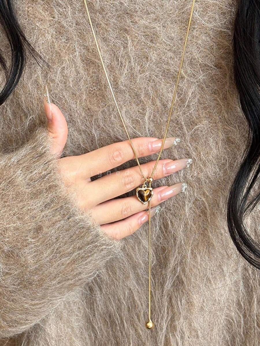 1pc Fashionable Adjustable Women Long Necklace