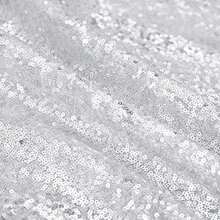 B-COOL - Mantel Rectangular de Lentejuelas para San Valentín, Navidad, 60 x 102 Pulgadas, sin Costuras, Tela de Lentejuelas Rojas, para decoración(228.6 x 228.6 cm (Cuadrado) Plata) - Multicolor - Ver 5