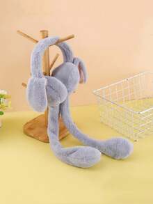 1pc Kids Solid Color Cute Rabbit Ear Earmuffs, Warm Ear Protection For Autumn/Winter - 1pc - View 5