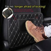 1pc Car Seat Back Protector Pad, Anti-Kick Mat, Storage Organizer Pad For Rear Seats - A - View 7