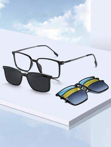 4-In-1 Magnetic Square Frame, Quick Switching, Business Office Fashion Essential, Birthday Gift - Multicolor - View 1