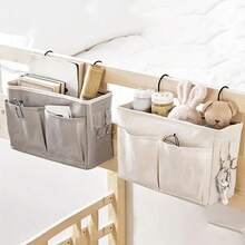 Multifunctional Fabric Wall-Mounted Storage Organizer Bag, Multi-Pocket Bedside Hanging Basket, Suitable For Dorms And Various Room Types, Student Bedside Bed Sheet Storage Bag - Multicolor - View 7