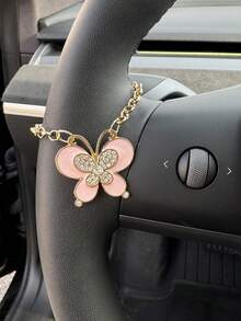 1件镶钻蝴蝶汽车方向盘装饰内饰 - 帶鑽蝴蝶 - 查看 6
