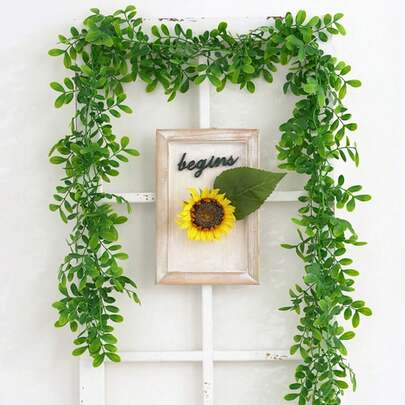 1pc Artificial Citrus Leaf Vine, Green Plant Vine Suitable For Spring Decor, Tabletop Decor, Baby Shower, Wall Decor, Room Decor, Wedding, Scene Decor, Home Decor, New Year Gift, Valentine's Day Gift