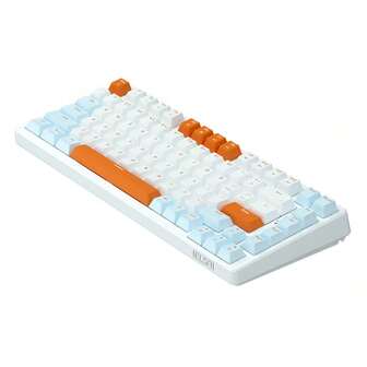 PANDA 83-tangenters trådbundet mekaniskt tangentbord, kompakt ergonomisk design, RGB-bakgrundsbelyst röd brytare, lämplig för PC/surfplatta/bärbar dator, perfekt för spel och kontorsbruk