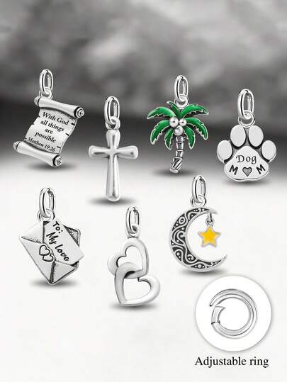 1pc Simple And Unique 925 Sterling Silver Dog Paw Charm DIY Pendant Delicate Jewelry Gift For Women Or Men