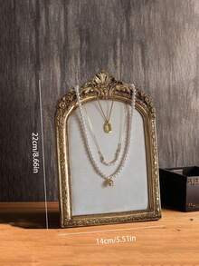 1 قطعة حامل مجوهرات ذهبي وأحمر مزخرف بطراز قديم، عرض أنيق للخواتم والأقراط اللؤلؤية، مناسب لعرض هدايا الزفاف وعيد الحب - متعدد الألوان - مشاهدة 19