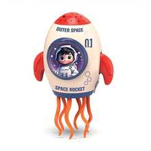 2025新款火箭、水母、章鱼玩具 | 带投影雾化灯光音乐的宇航员造型趣味毛绒玩具，ABS材质，无需电池，适合日常玩耍、圣诞节、万圣节、生日礼物 - 彩色 - 查看 9